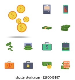 cash coins colored icon. Banking icons universal set for web and mobile