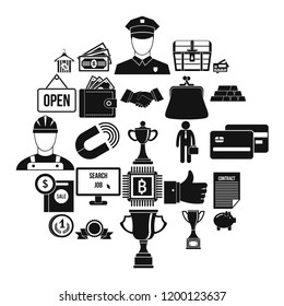 Cash costs icons set. Simple set of 25 cash costs vector icons for web isolated on white background