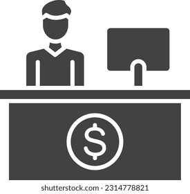 Cash Counter icon vector image. Suitable for mobile application web application and print media.