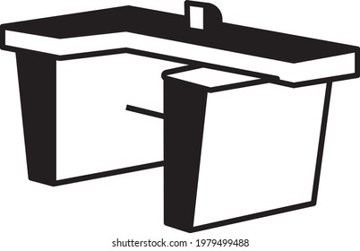 Cash Counter Table Concept, Mart Furniture Vector Icon Design, Retail Shop Equipment Symbol, Supermarket fixtures Sign, Grocery Store Supplies Stock illustration