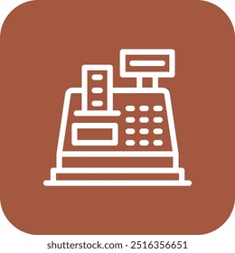 Cash Counter Vector Icon Design Illustration