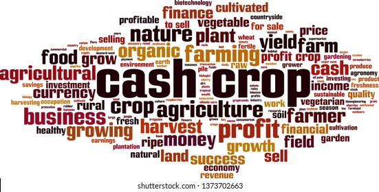 Cash Crop Word Cloud Concept. Collage Made Of Words About Cash Crop. Vector Illustration