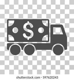 Cash Delivery icon. Vector illustration style is flat iconic symbol, gray color, transparent background. Designed for web and software interfaces.