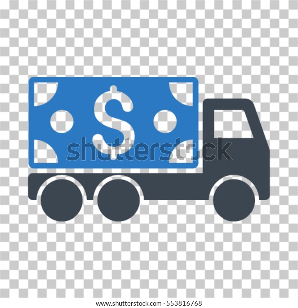 Cash Delivery icon. Vector\
pictograph style is a flat symbol, color, chess transparent\
background. Designed for software and web interface toolbars and\
menus.