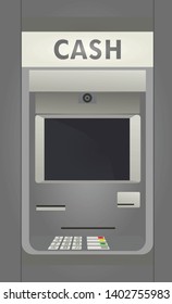Cash deposit machine. ATM. vector illustration