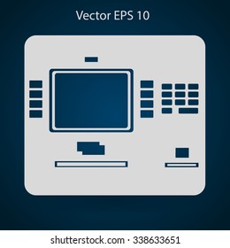cash dispenser flat icon vector illustration