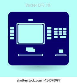 cash dispenser flat icon vector illustration