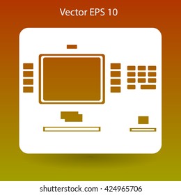 cash dispenser flat icon vector illustration