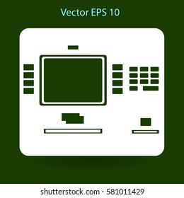 cash dispenser flat icon vector illustration