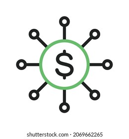 Cash Distribution icon vector image. Can also be used for Physical Fitness. Suitable for mobile apps, web apps and print media.