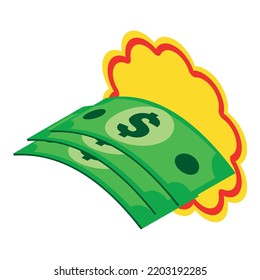 Cash dollar icon isometric vector. Dollar banknote stacked on top of each other. Cash, finance concept