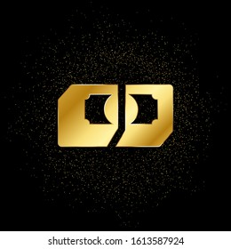 cash, dollar, money gold icon. Vector illustration of golden particle background.