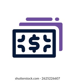 cash duotone icon. Sleek and modern vector icon for websites, mobile apps, marketing materials, and corporate design. Fully scalable and ready to use.