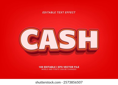 Cash Editable Text Effect Design