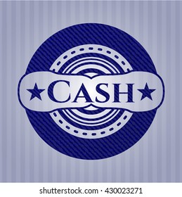 Cash emblem with jean high quality background