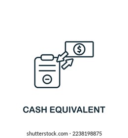 Cash Equivalent icon. Monochrome simple Investments icon for templates, web design and infographics