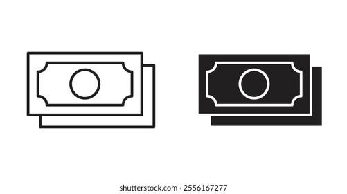Cash Filled flat icons set for apps and web ui designs.