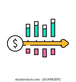 cash flow analysis line icon vector. cash flow analysis sign. isolated symbol illustration