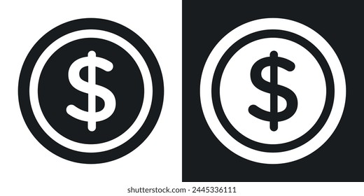 Cash Flow and Dollar Icon Set. Money Web and Financial Investment Symbol.