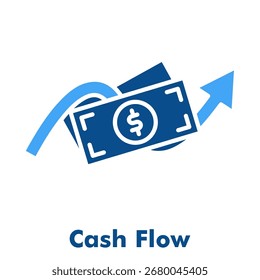 Cash Flow Glyph Two Colour Icon
