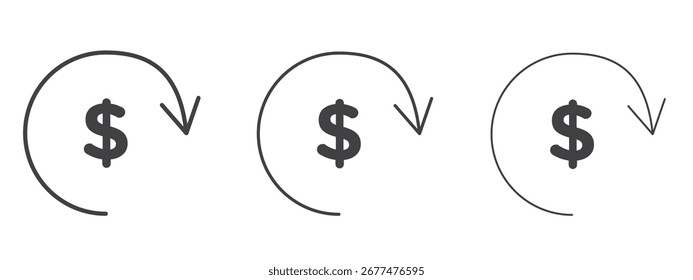 Cashflow-Icon-Design, geeignet für Web, Infografiken, Schnittstellen und Apps.