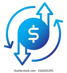 Diseño de iconos de Cash Flow, ilustración vectorial, mejor utilizado para aplicaciones web