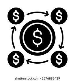 Cash Flow Icon Element For Design