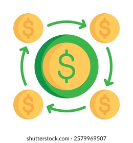 Cash Flow Icon Element For Design