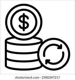 Cash Flow Icon Element For Design