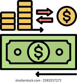 Cash Flow Icon Element For Design
