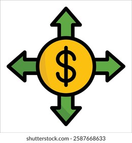 Cash Flow Icon Element For Design