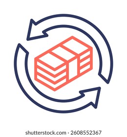 Cash Flow Icon Element for Design