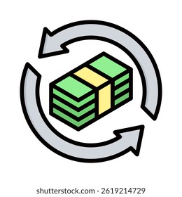 Cash Flow Icon Element for Design