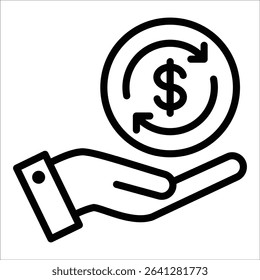 Cash Flow Icon Element For Design