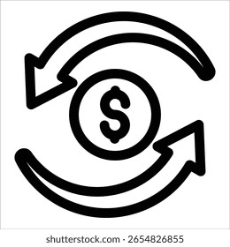 Cash Flow Icon Element For Design