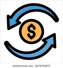 Cash Flow Icon Element For Design