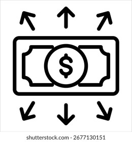 Elemento de icono de flujo de efectivo para diseño