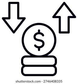Cash Flow Icon Element For Design