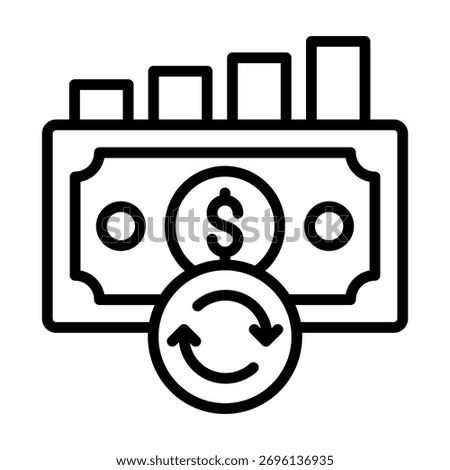 Cash Flow Icon Element For Design And Vector