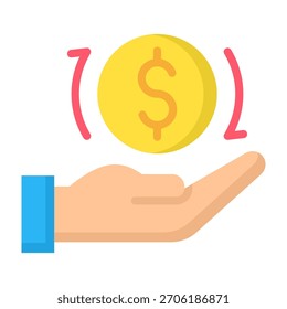 Cash Flow Icon Flat Design Vector Illustration