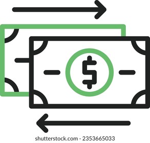 Cash Flow Icon image. Suitable for mobile application.