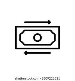 cash flow icon line style