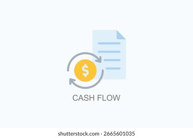 Cashflow-Symbol oder Logo, einzelne Vektorgrafik