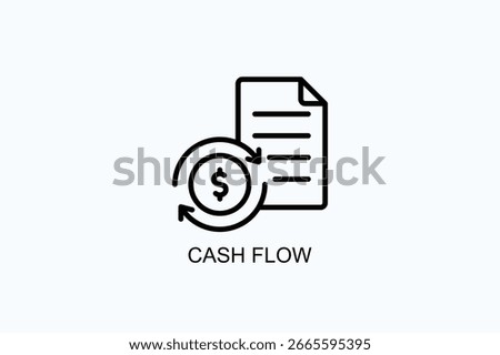 Cash Flow Icon Or Logo Isolated Vector Illustration