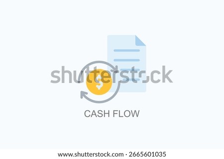Cash Flow Icon Or Logo Isolated Vector Illustration