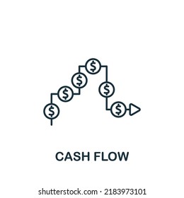 Cash Flow icon. Monochrome simple Accounting icon for templates, web design and infographics