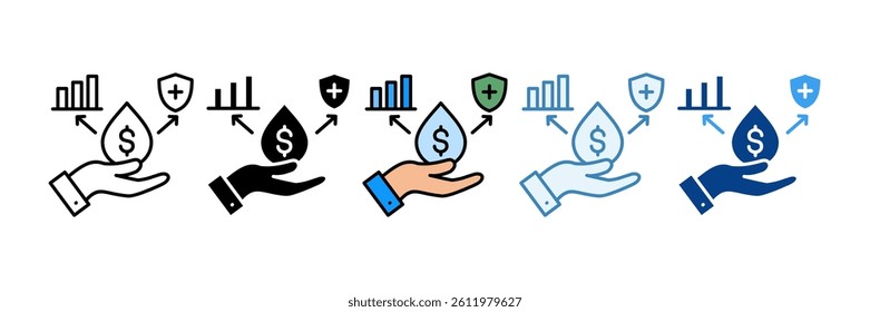 Cash Flow Icon Set Multiple Style Collection