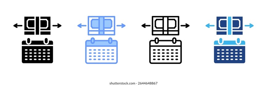 Cash Flow icon sheet multiple style collection