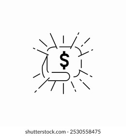 Vector de signo de icono de flujo de efectivo