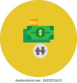 Cash Flow Icon Symbol Art Sign